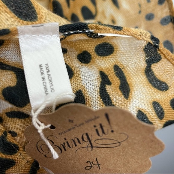 Bring it Animal Print Rectangle Scarf - Picture 3 of 4